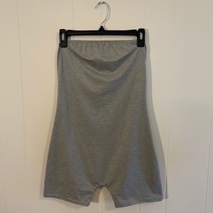 Grey strapless romper